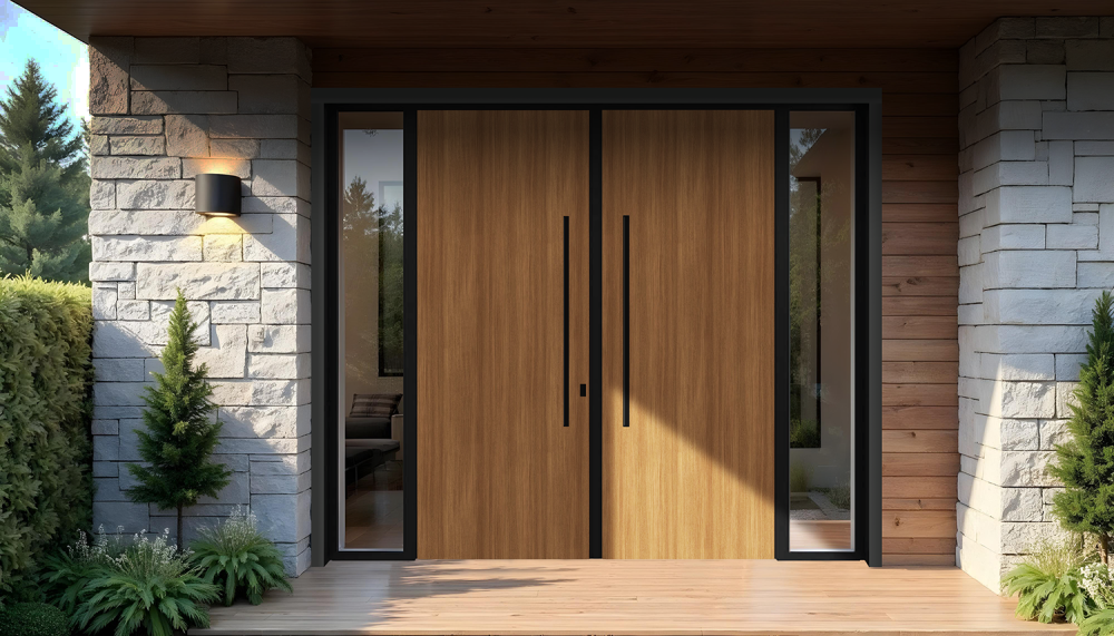 باب خشب والمنيوم