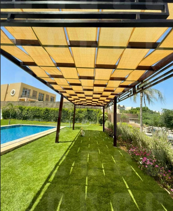 تركيب برجولات فى الشارقة ودبي - شركة مكة - 971506658719 16 برجولة قماش وخشب