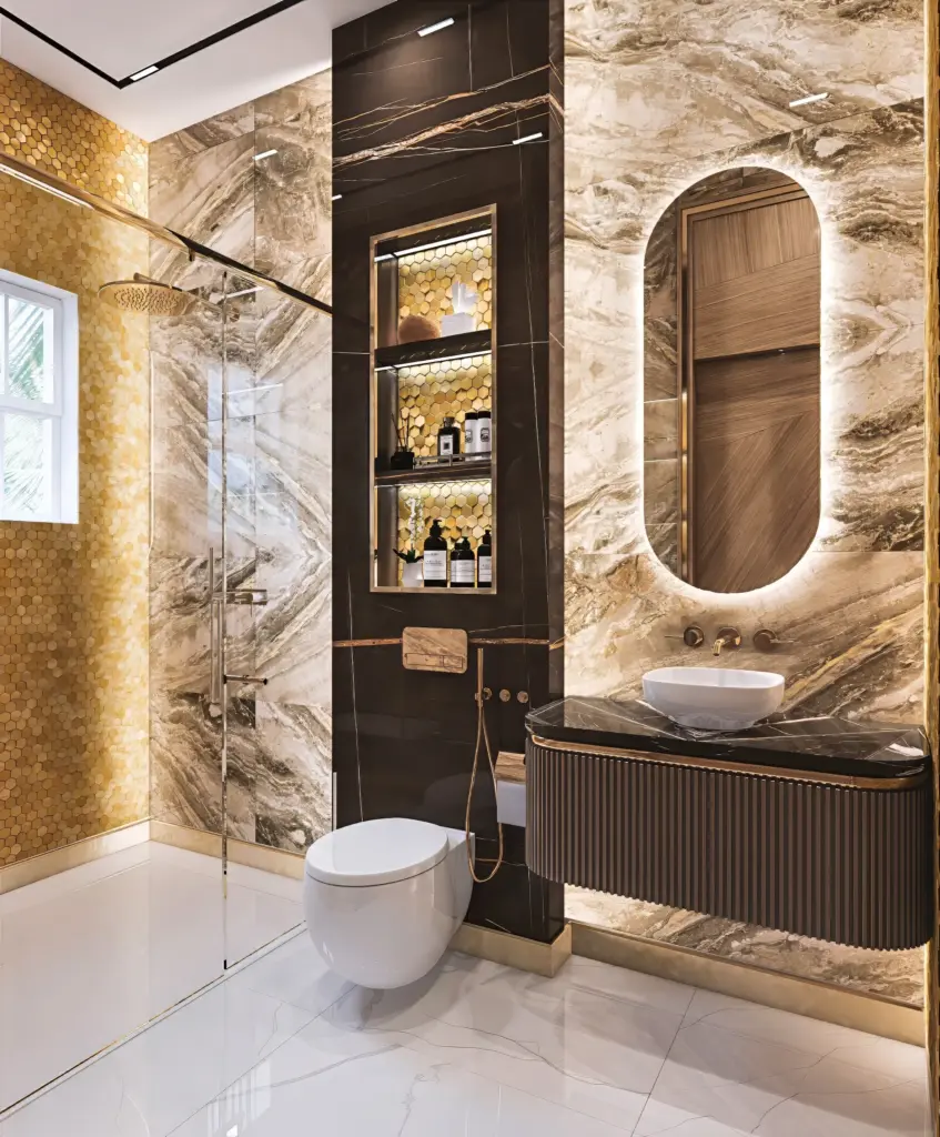 تشطيب حمامات فى دبي - أحدث ديكورات 2026 - شركة مكة 53 تشطيب حمامات