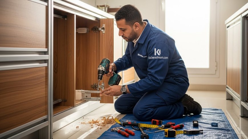 تصليح وصيانة مطابخ المنيوم وخشب 2026 | فى دبى 80 تصليح مطابخ خشب